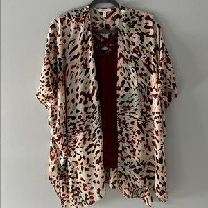 Maurices Multicolor Animal Print Kimono